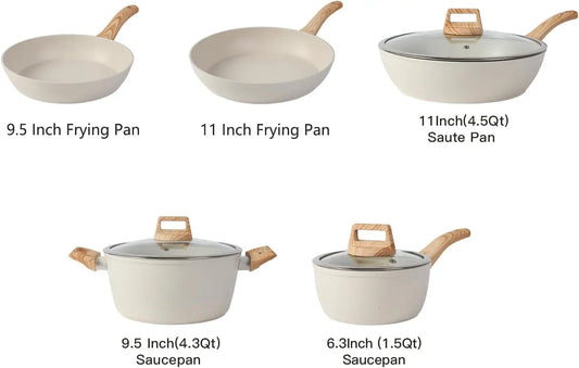 16PCS Pots and Pans Set Non Stick Cookware Set